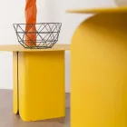 Composizione di 2 Tavolini da Salotto Moderni in Acciaio Made in Italy - Pioppo Viadurini