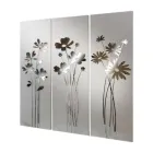 Composizione di 3 Pannelli che Raffigurano 3 Mazzi di Fiori Made in Italy - Colleen Viadurini