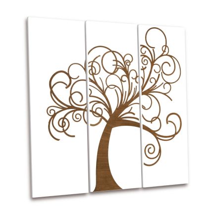 Composizione di 3 Pannelli che Raffigurano l'Albero della Vita Made in Italy - Eliza Viadurini