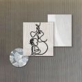 Composizione di 3 Pannelli con Stilizzazione dell'Amore Made in Italy - Keina