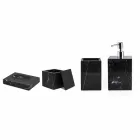 Composizione di Accessori da Bagno in Marmo Made in Italy, 4 Pezzi - Deano Viadurini