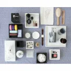 Composizione di Accessori da Bagno in Marmo Made in Italy, 4 Pezzi - Deano Viadurini