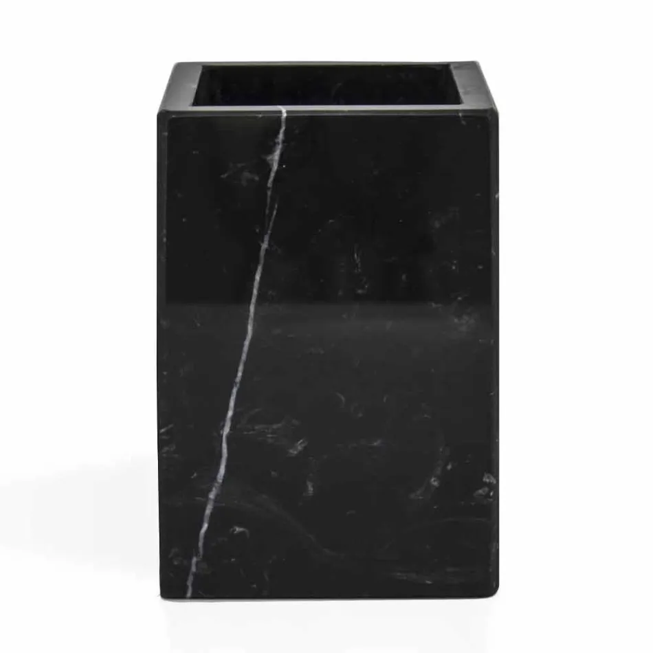 Composizione di Accessori da Bagno in Marmo Made in Italy, 4 Pezzi - Deano Viadurini