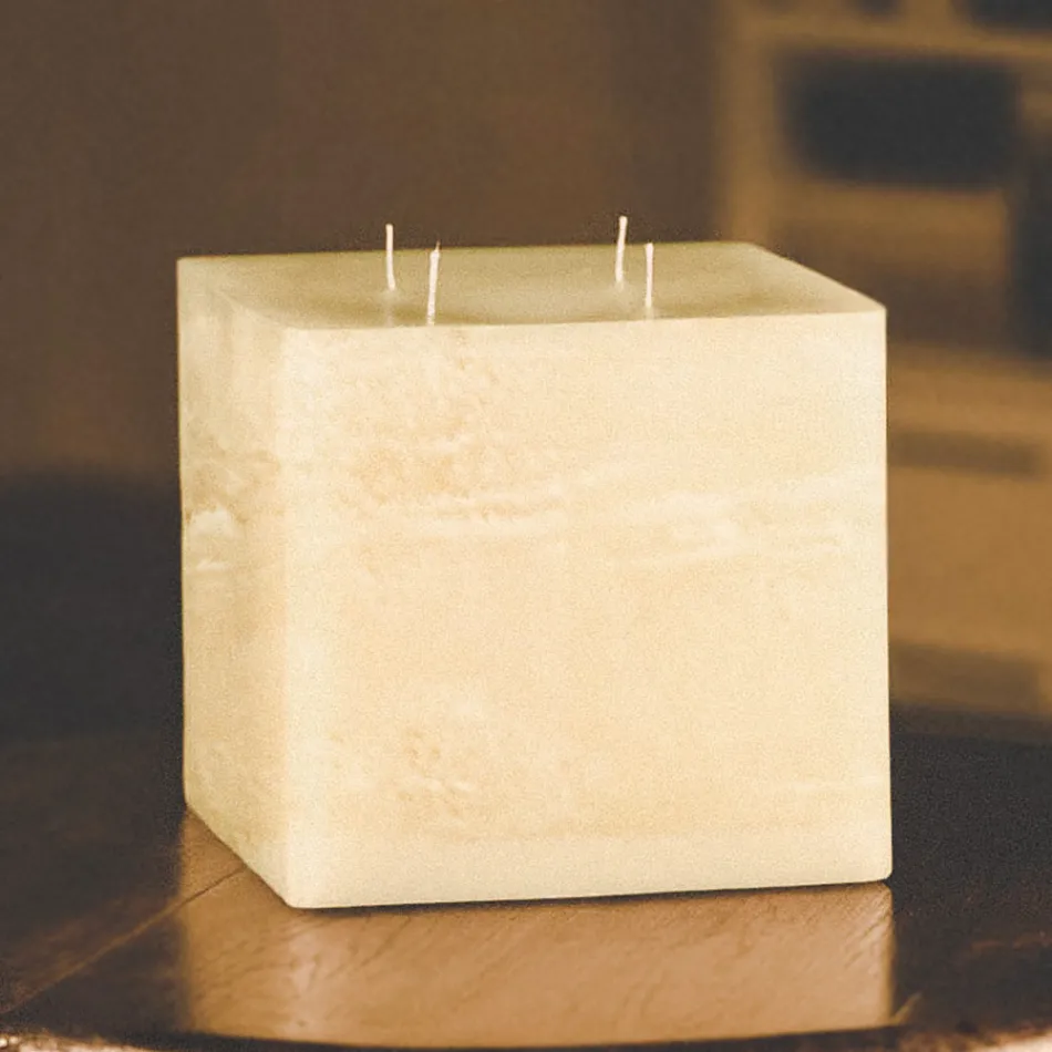 Composizione di Candele Quadrate in Cera Made in Italy, 3 Pezzi - Mondelle Viadurini