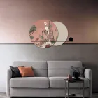 Composizione di Pannelli in Legno con Stampa Tropicale Made in Italy - Haiti Viadurini