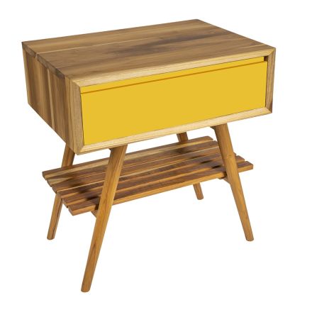 Composizione Mobile Bagno a Terra Giallo con Accessori Inclusi - Carolie Viadurini