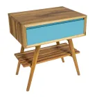 Composizione Mobile Bagno a Terra Incluso di Accessori Blu - Carolie Viadurini