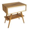 Composizione Bagno con Mobile in Teak, Specchio e Accessori - Carolie 