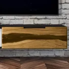Composizione Mobili da Soggiorno a Parete in Mdf Made in Italy - Malene Viadurini