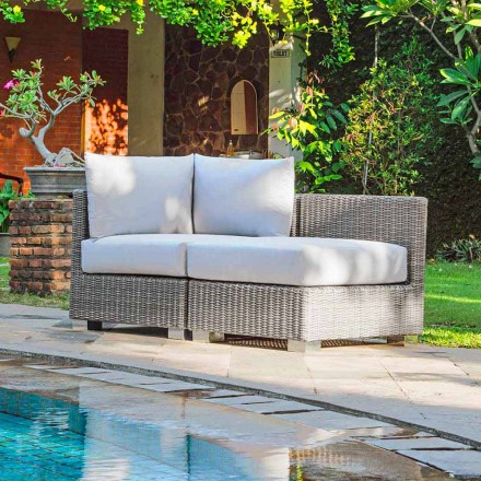 Composizione salotto da giardino artigianale Ania, design moderno Viadurini