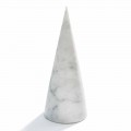Cono Decorativo Grande in Marmo Bianco di Carrara Made in Italy - Connu