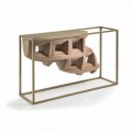 Console design di lusso in legno noce massello e metallo Pardo