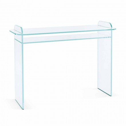 Consolle a Muro per Ingresso in Vetro Extrachiaro Design Minimale - Salvie Viadurini