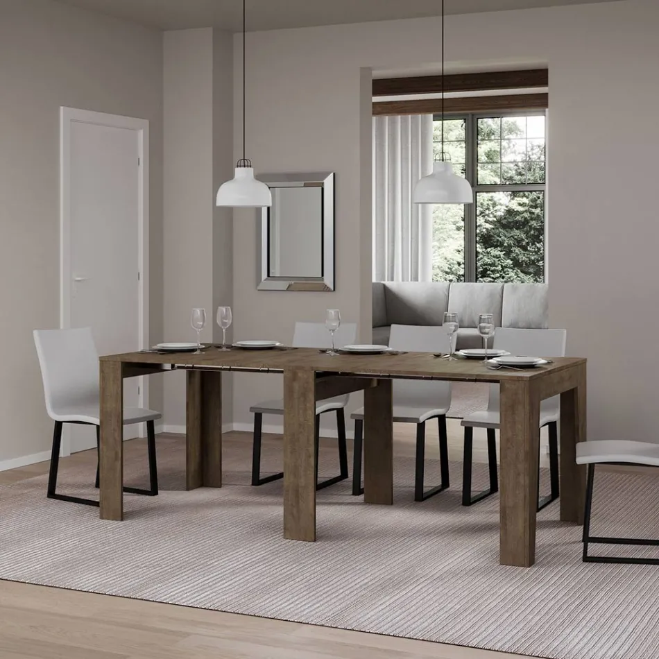 Consolle Allungabile a 181 cm in Nobilitato in Essenza Made in Italy - Castello Viadurini