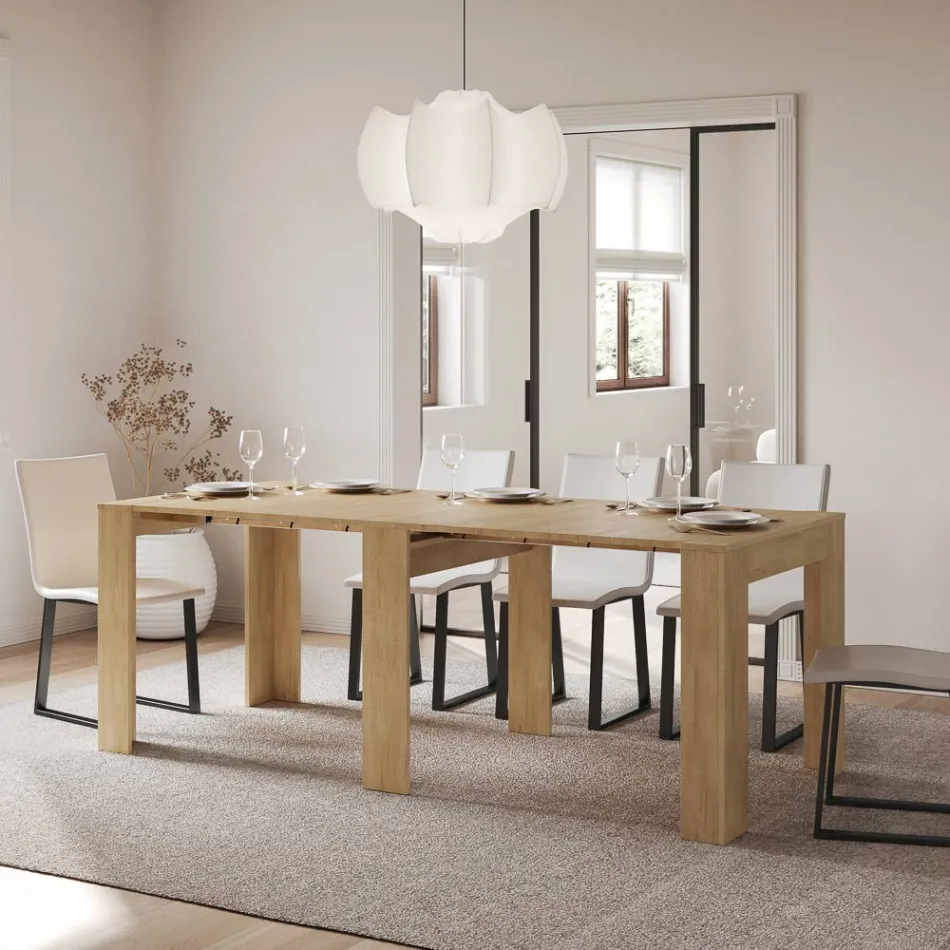 Consolle Allungabile a 211 cm in Pannelli di Nobilitato Made in Italy - Principessa Viadurini