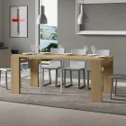 Consolle Allungabile a 300 cm con Supporto a 2 Gambe Made in Italy - Fantasma Viadurini