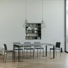 Consolle Allungabile a 300 cm con Telaio Antracite e Legno Made in Italy - Fata Viadurini
