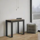 Consolle Allungabile a 300 cm con Telaio Antracite e Legno Made in Italy - Fata Viadurini