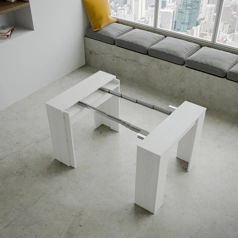 Consolle Allungabile a 308 cm con Supporto Centrale Made in Italy - Oracolo Viadurini