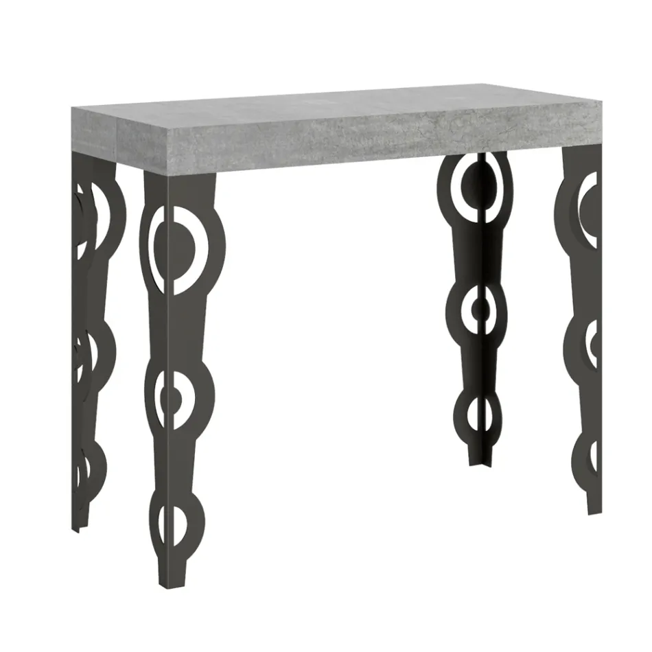 Consolle Allungabile con Gambe Moderne in Ferro Made in Italy - Palazzo Viadurini