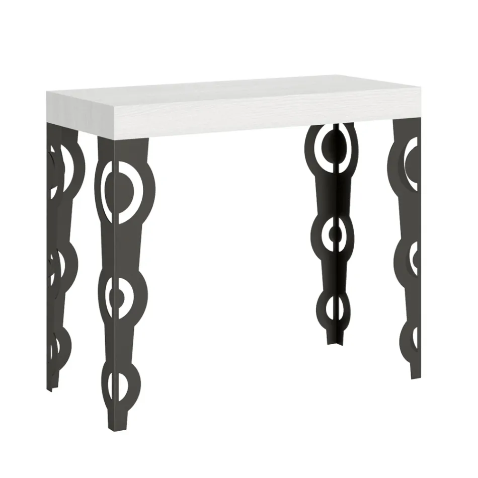 Consolle Allungabile con Gambe Moderne in Ferro Made in Italy - Palazzo Viadurini