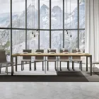 Consolle Allungabile di Design Moderno in Legno e Ferro Made in Italy – Never Viadurini