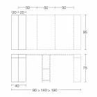 Consolle Allungabile Fino a 290 cm con Piano in Legno Made in Italy - Seregno Viadurini