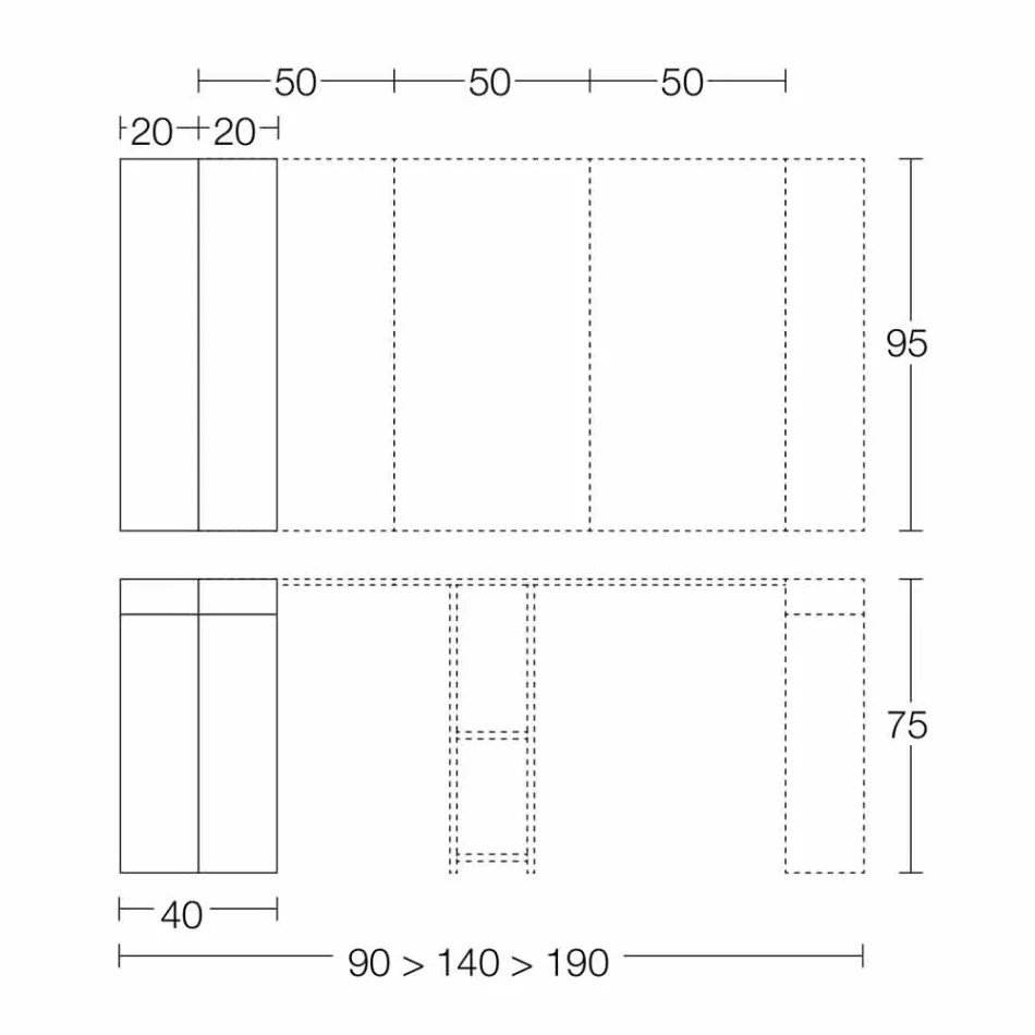 Consolle Allungabile Fino a 290 cm con Piano in Legno Made in Italy - Seregno Viadurini