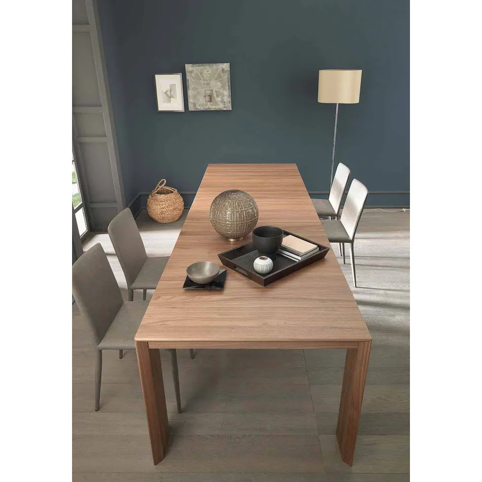 Consolle Allungabile Fino a 295 cm in Legno di Design Made in Italy - Temocle Viadurini