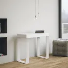 Consolle Allungabile Fino a 300 cm con Telaio Bianco Made in Italy - Tesoro Viadurini