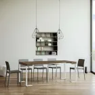 Consolle Allungabile Fino a 300 cm con Telaio Bianco Made in Italy - Tesoro Viadurini