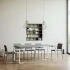 Consolle Allungabile Fino a 300 cm con Telaio Bianco Made in Italy - Tesoro Viadurini