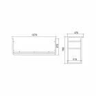 Consolle Bagno L 135 cm a Vasca Doppia in Ceramica con Piedi - Nausica Viadurini