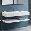Composizione Bagno Sospesa 2 Mobili in Gres Alta Qualità Made in Italy - Rampina