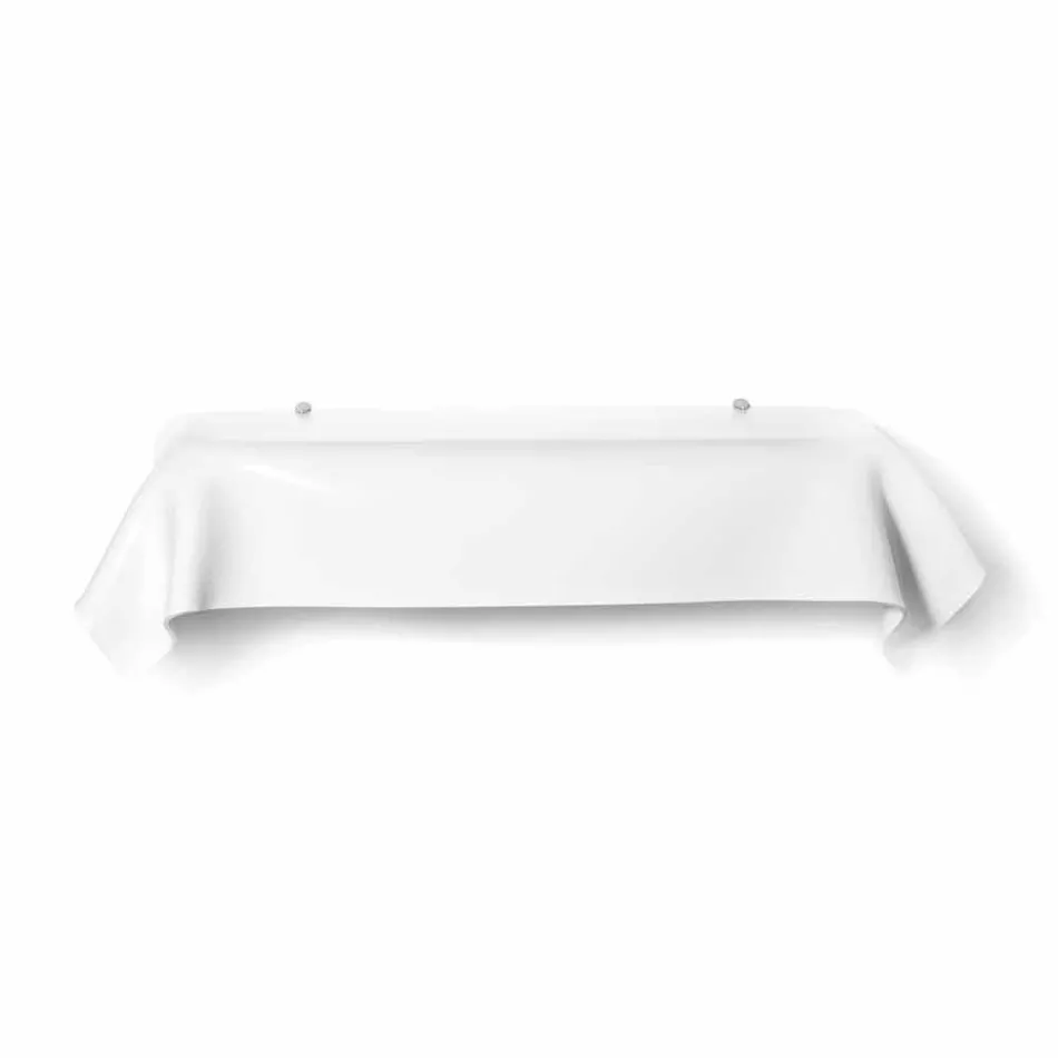 Consolle design moderno in plexiglass bianco drappeggiato Wish Viadurini