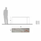 Consolle di Design con Piano in Marmo e Base in Vetro Made in Italy - Molino Viadurini