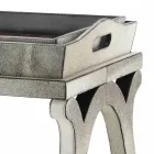 Consolle di design moderno con vassoio in cavallino grigio Felicia  Viadurini