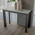 Consolle Estensibile da Esterno con Base in Metallo e Piano in Hpl - Aghetto Viadurini