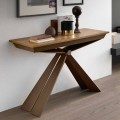 Consolle in Legno e Metallo Allungabile Fino 295 cm Made in Italy - Timedio