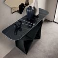 Consolle in Metallo e Piano in Ceramica Effetto Marmo Made in Italy - Concordia