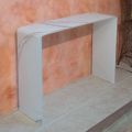 Consolle in Vetro Curvato Temperato 10mm Effetto Marmo - Agordo