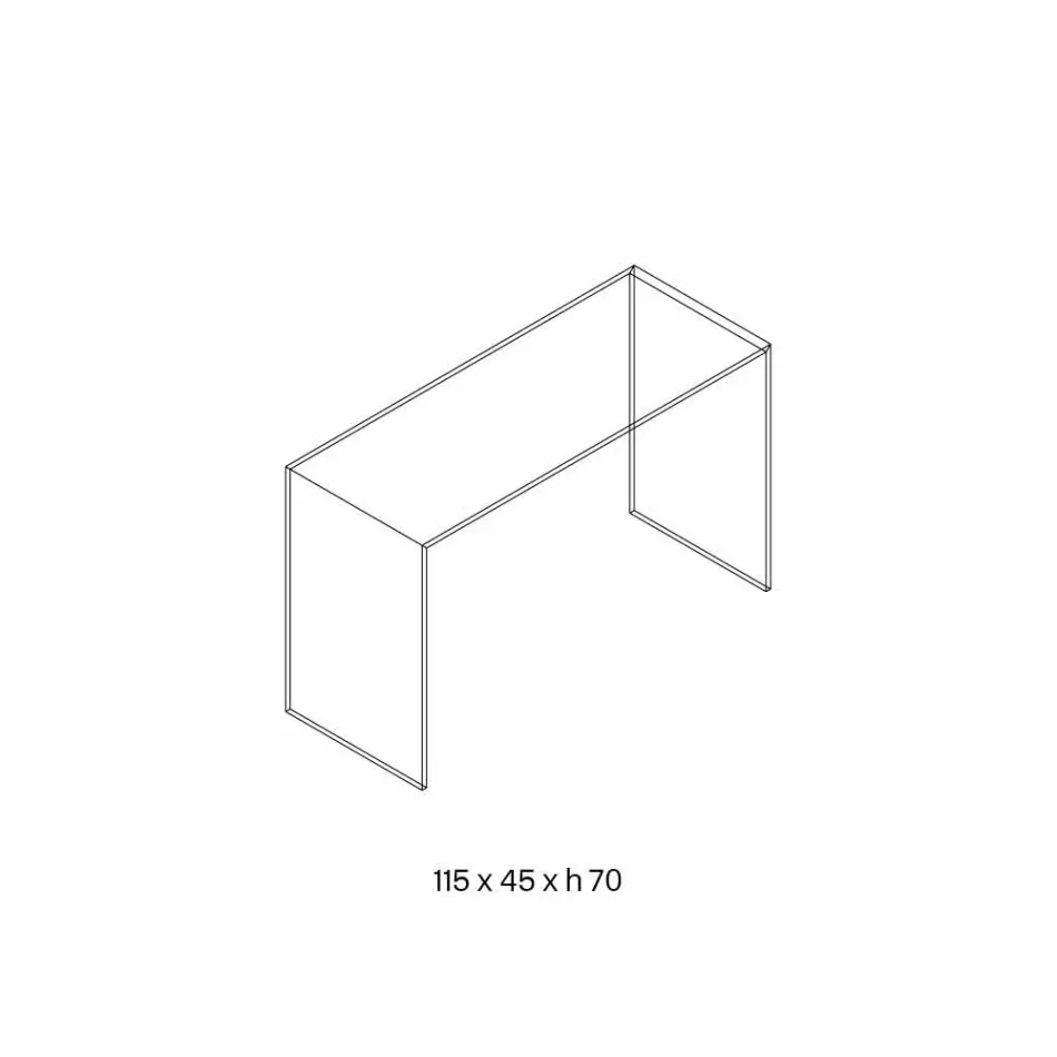 Consolle in Vetro Extrachiaro Design Minimale Elegante 2 Dimensioni - Selex Viadurini