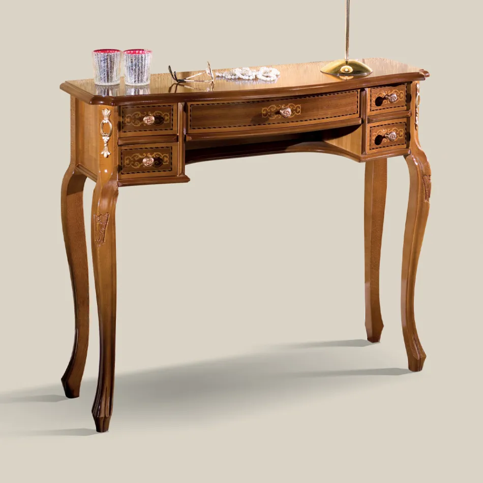 Consolle Ingresso Classica in Legno con 5 Cassetti Made in Italy - Richard Viadurini