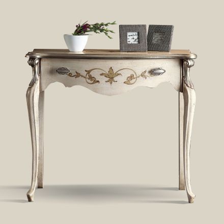 Consolle Ingresso Classica Legno con Cassetto Made in Italy - Ottaviano Viadurini