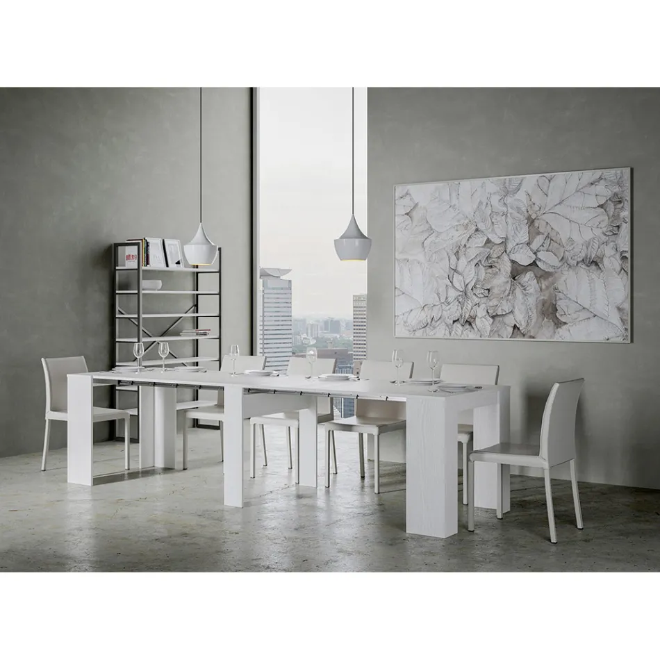 Consolle Moderna Allungabile 296 cm in Legno Nobilitato Made in Italy - Ariella Viadurini