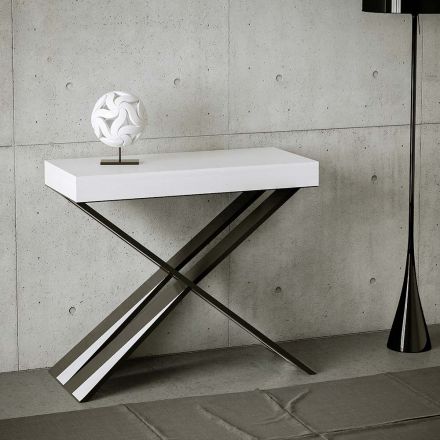 Consolle Moderna Allungabile a 300 cm con Telaio Antracite Made in Italy - Avventura Viadurini