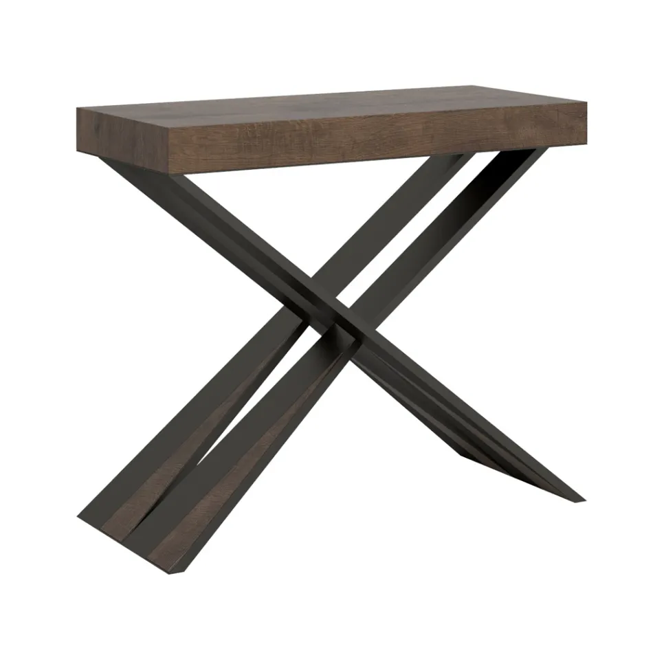 Consolle Moderna Allungabile a 300 cm con Telaio Antracite Made in Italy - Avventura Viadurini