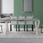 Consolle Moderna Allungabile a 300 cm con Telaio Bianco Made in Italy - Specchio Viadurini