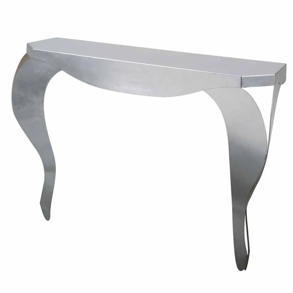Consolle Moderna in Ferro Foglia Oro o Argento Made in Italy – Daledale Viadurini