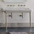 Consolle Vintage da Bagno L 135 cm Vasca Doppia Ceramica Made in Italy – Nausica